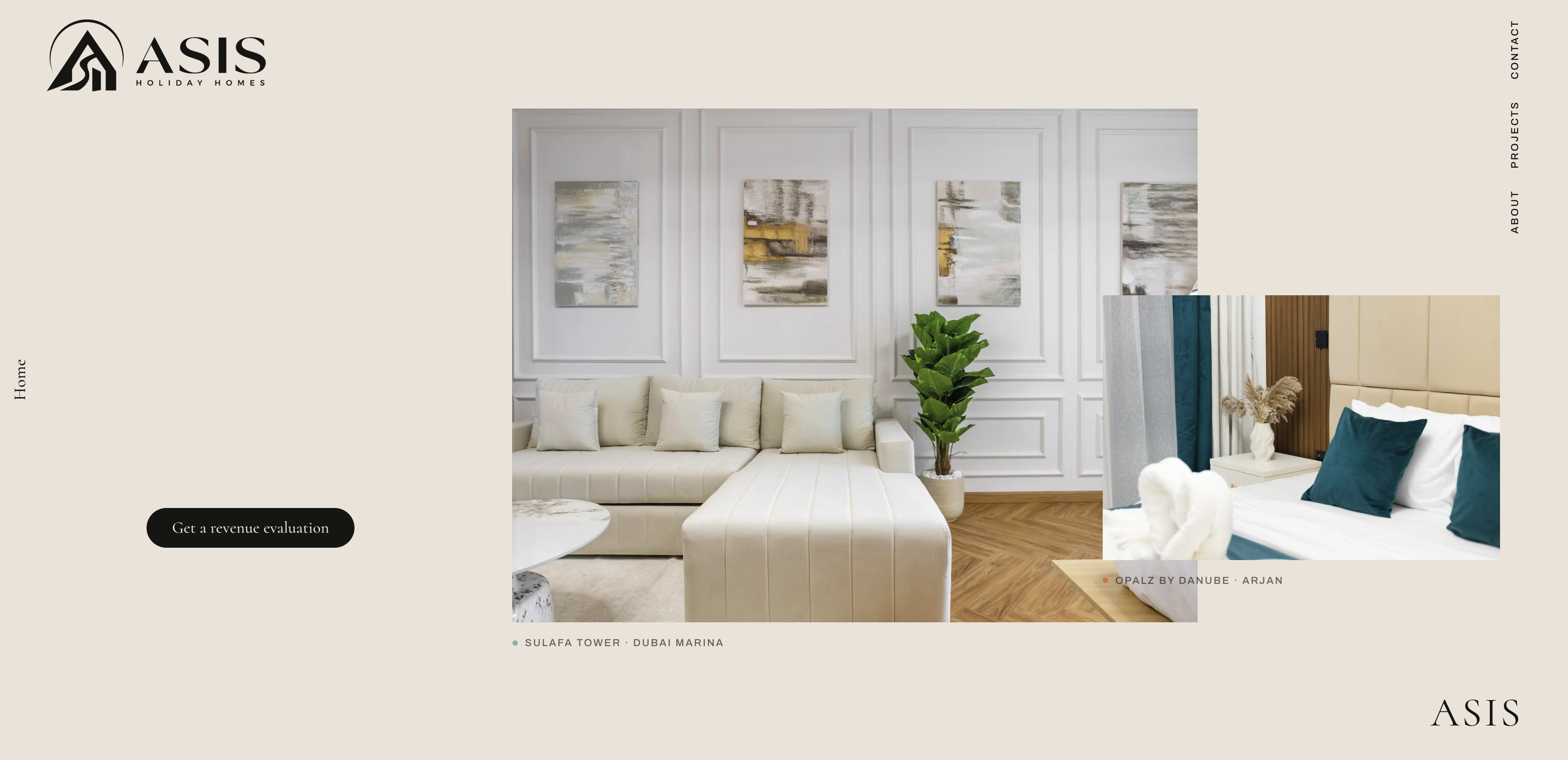 ASIS Holiday Homes — live site